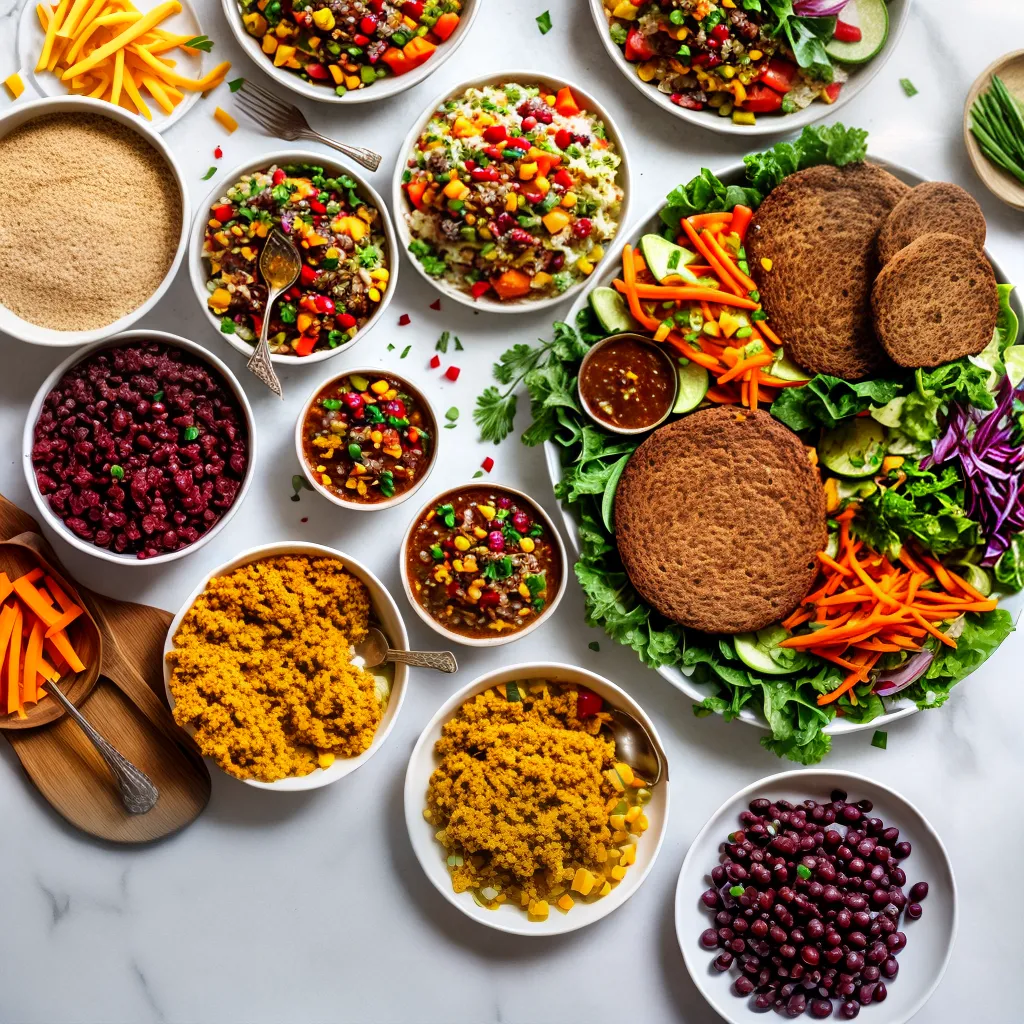 mesa vegana colorida burgers saladas sobremesas mesa vegana colorida burgers saladas sobremesas