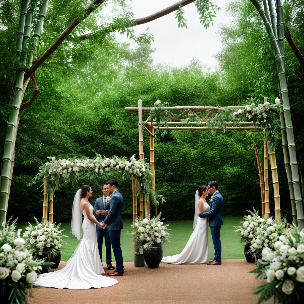 casamento jardim arco bambu sustentavel