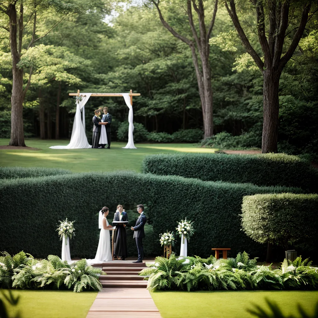 casamento ao ar livre floresta minimalista