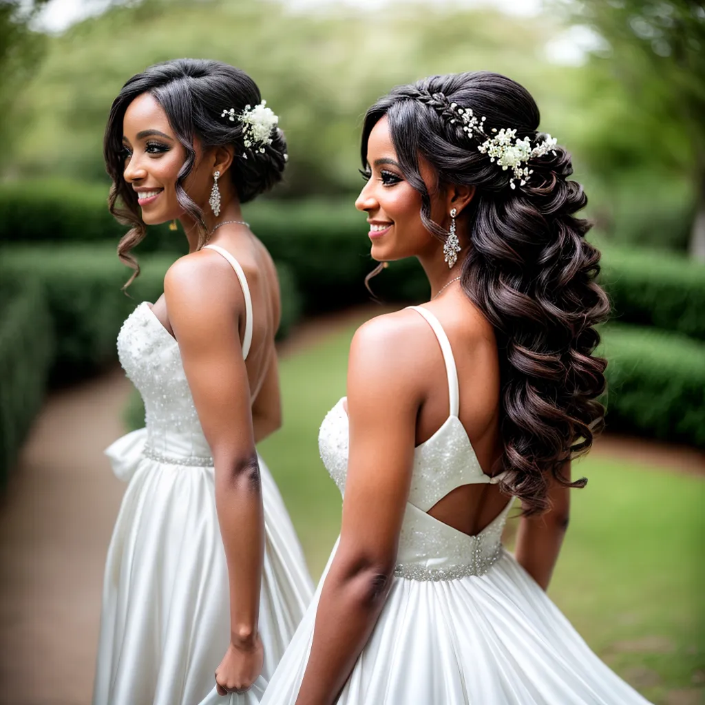 noiva sorriso cabelo florido casamento