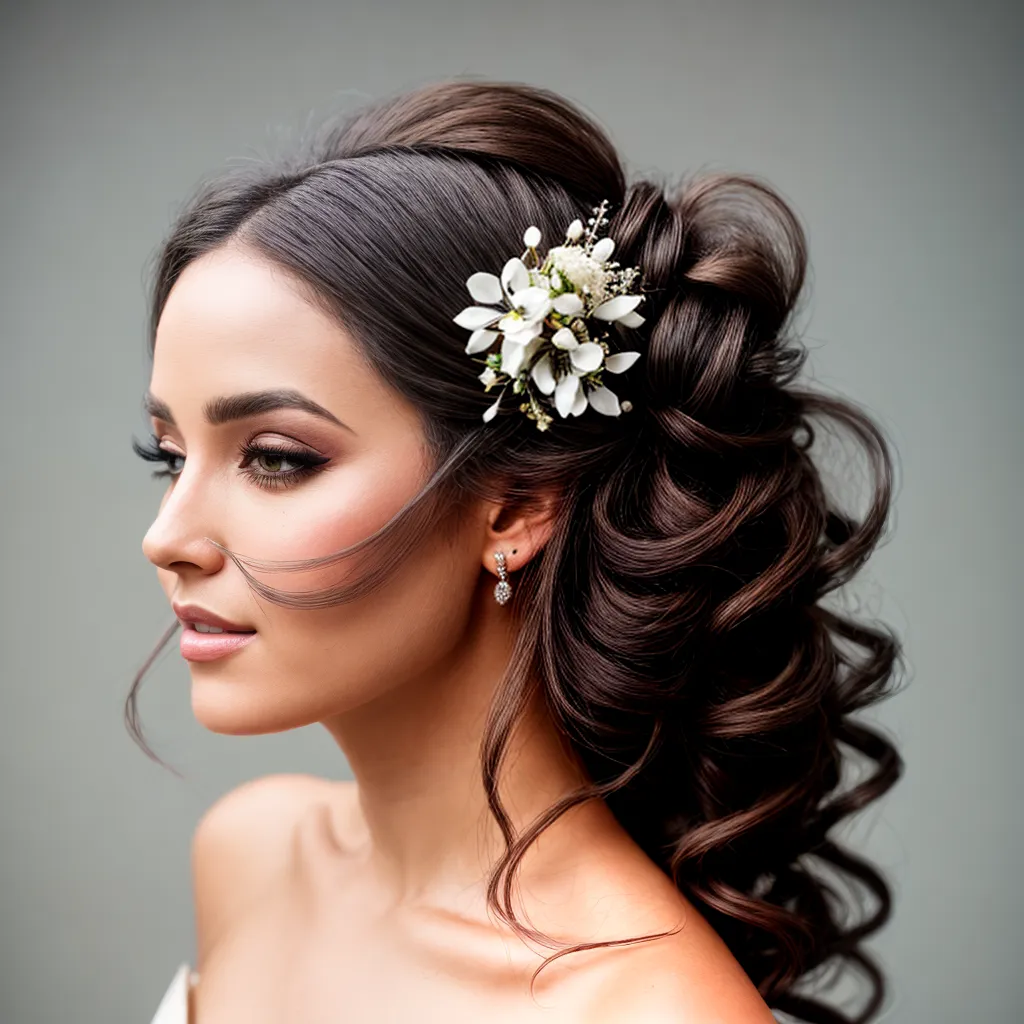 noiva cabelo tranca flores 1 noiva cabelo tranca flores 1