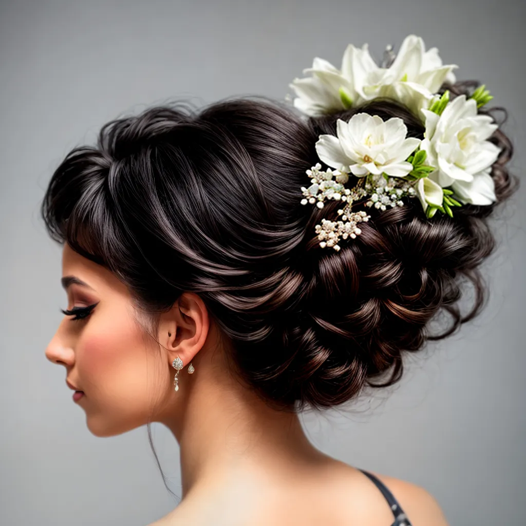 noiva penteado flor branca 2024 noiva penteado flor branca 2024