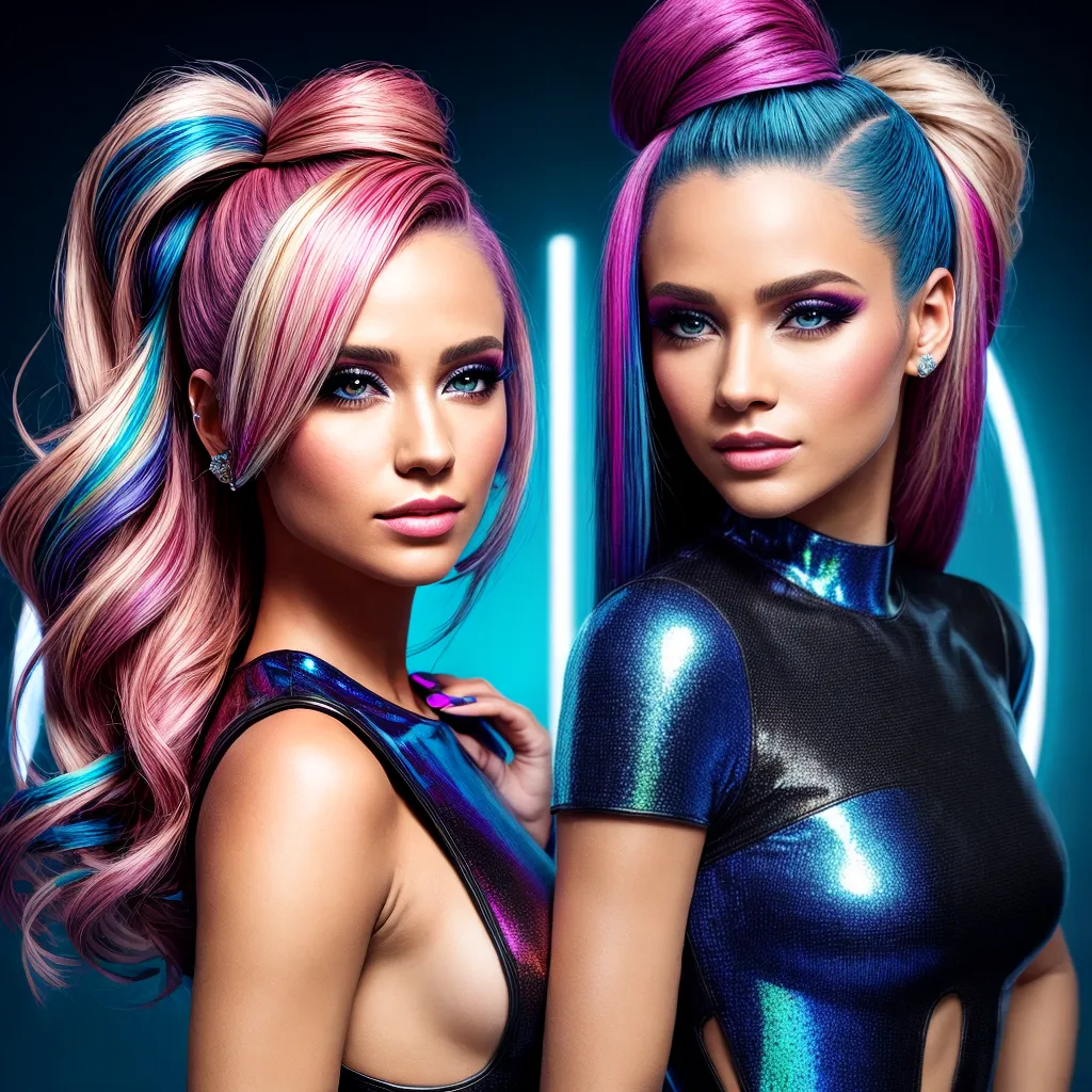 penteado futurista casamento holografico