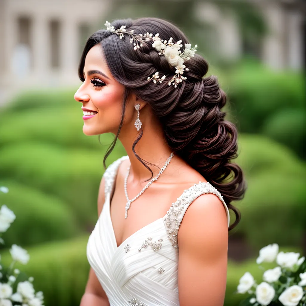 penteados casamento 2024 noiva flor