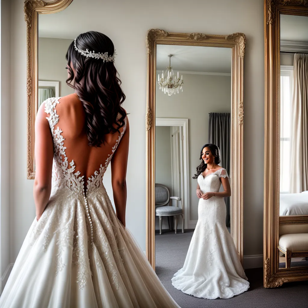 noiva espelho vestido casamento