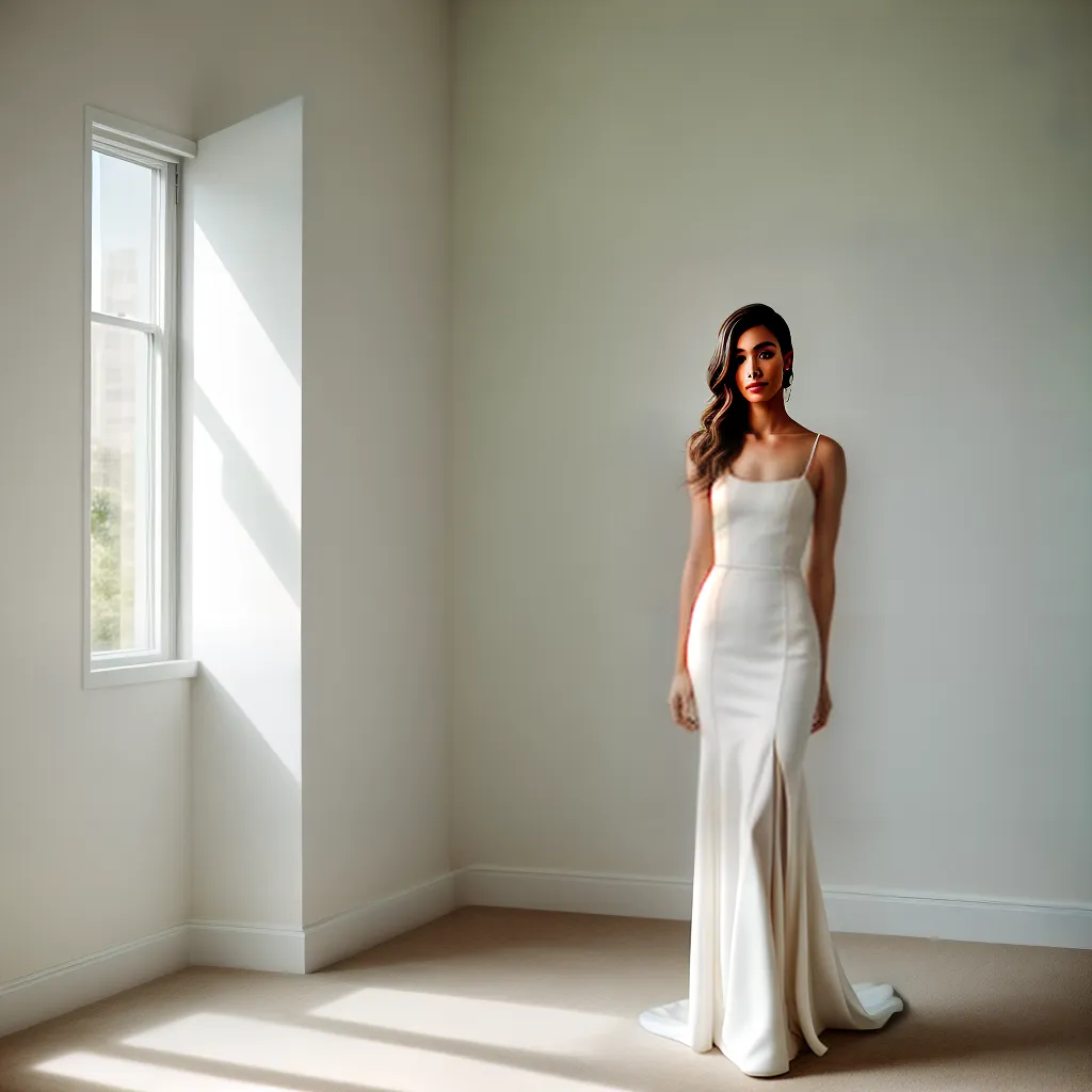 noiva sol iluminado vestido minimalista