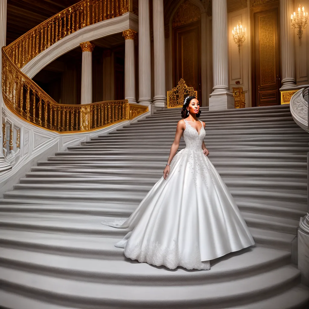 noiva vestido casamento 2024 escadaria