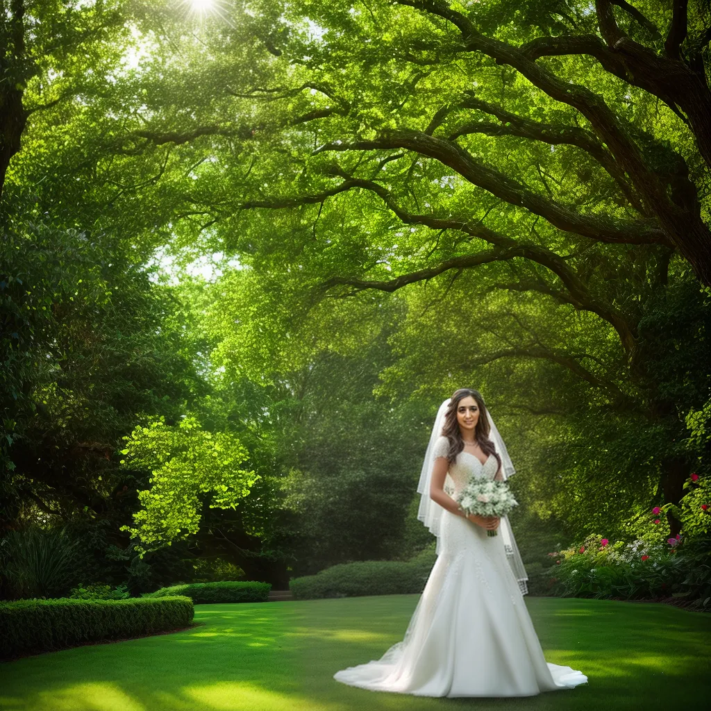noiva jardim flores vestido casamento 1