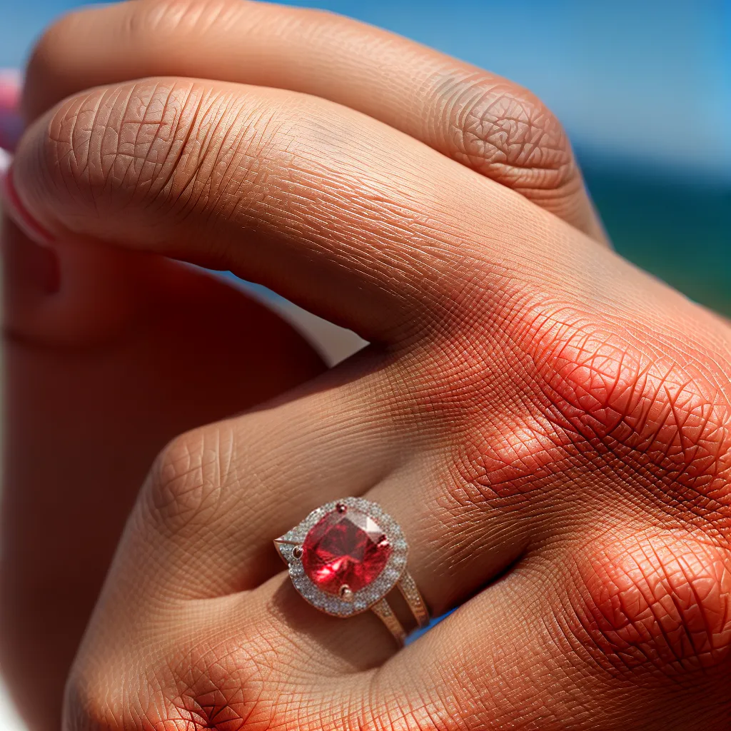 anel casamento vermelho