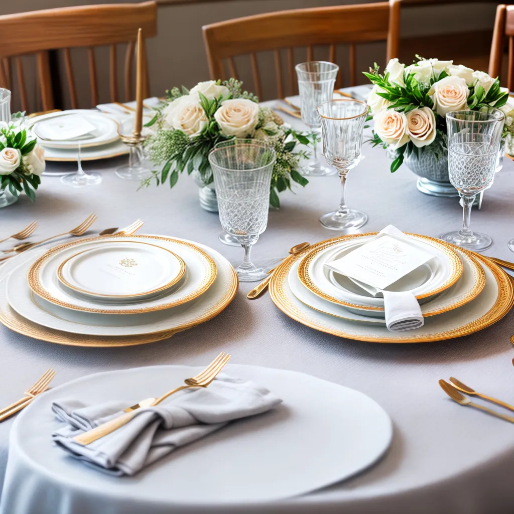 mesa casamento floral porcelana menu