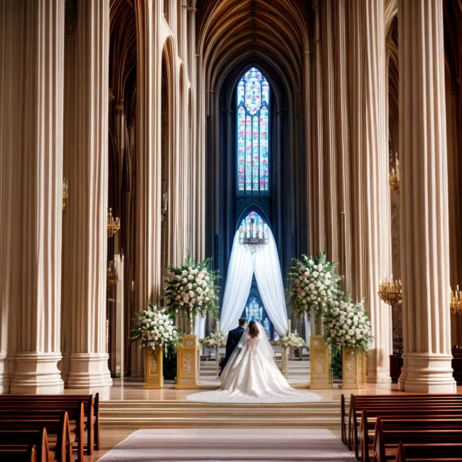casamento catedral noiva noivo elegancia