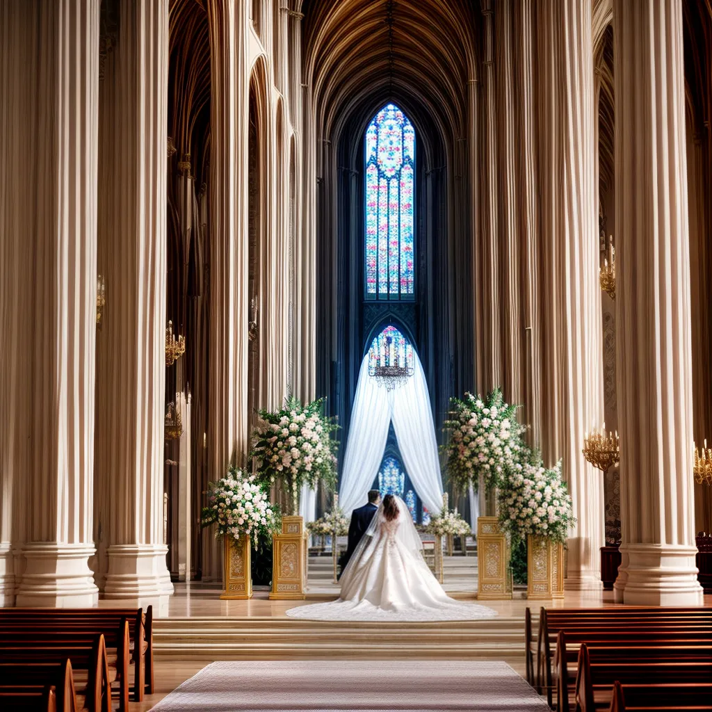 casamento catedral noiva noivo elegancia