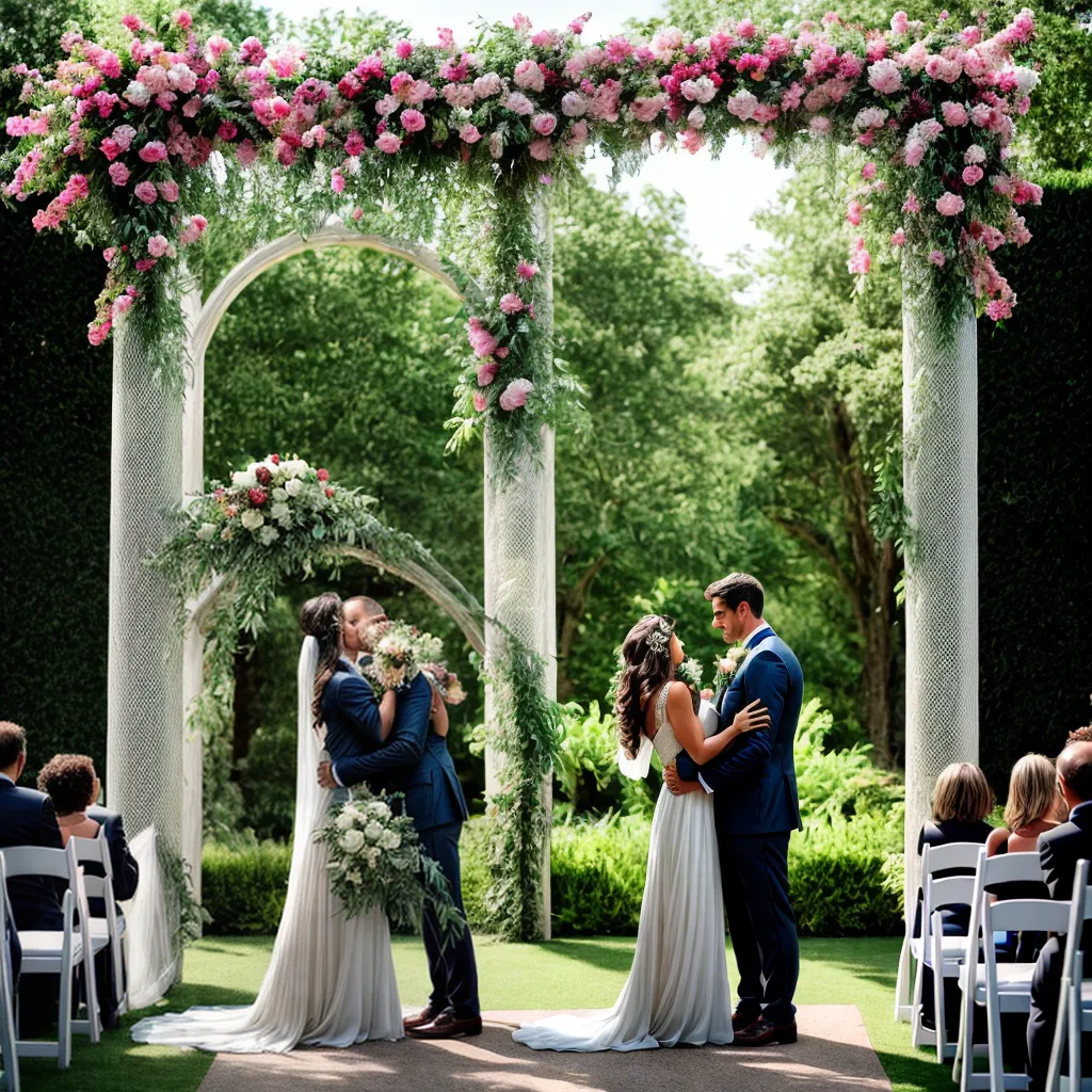 casamento ar livre arco flores noivos casamento ar livre arco flores noivos