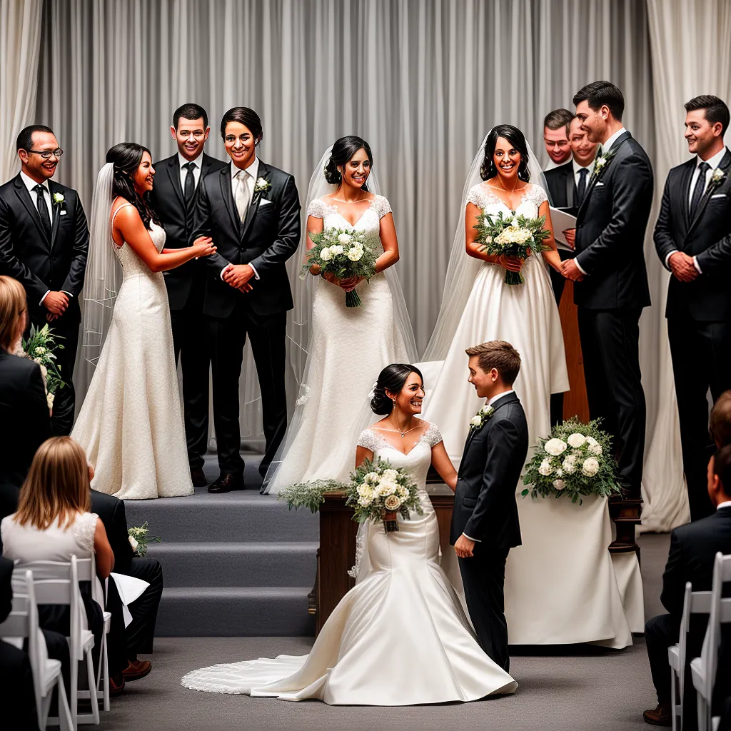 casamento noiva noivo altar convidados