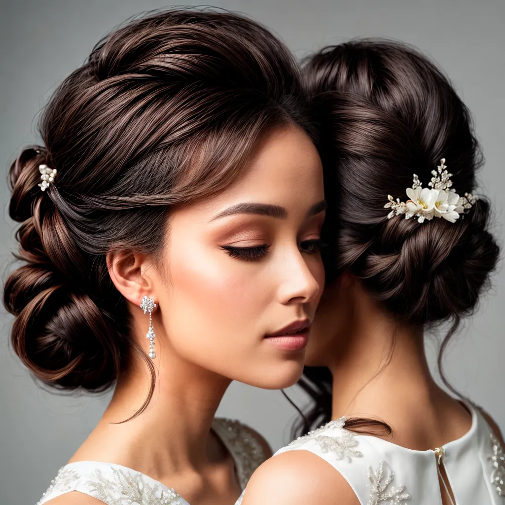 noiva penteado luxuoso flor acessorios noiva penteado luxuoso flor acessorios