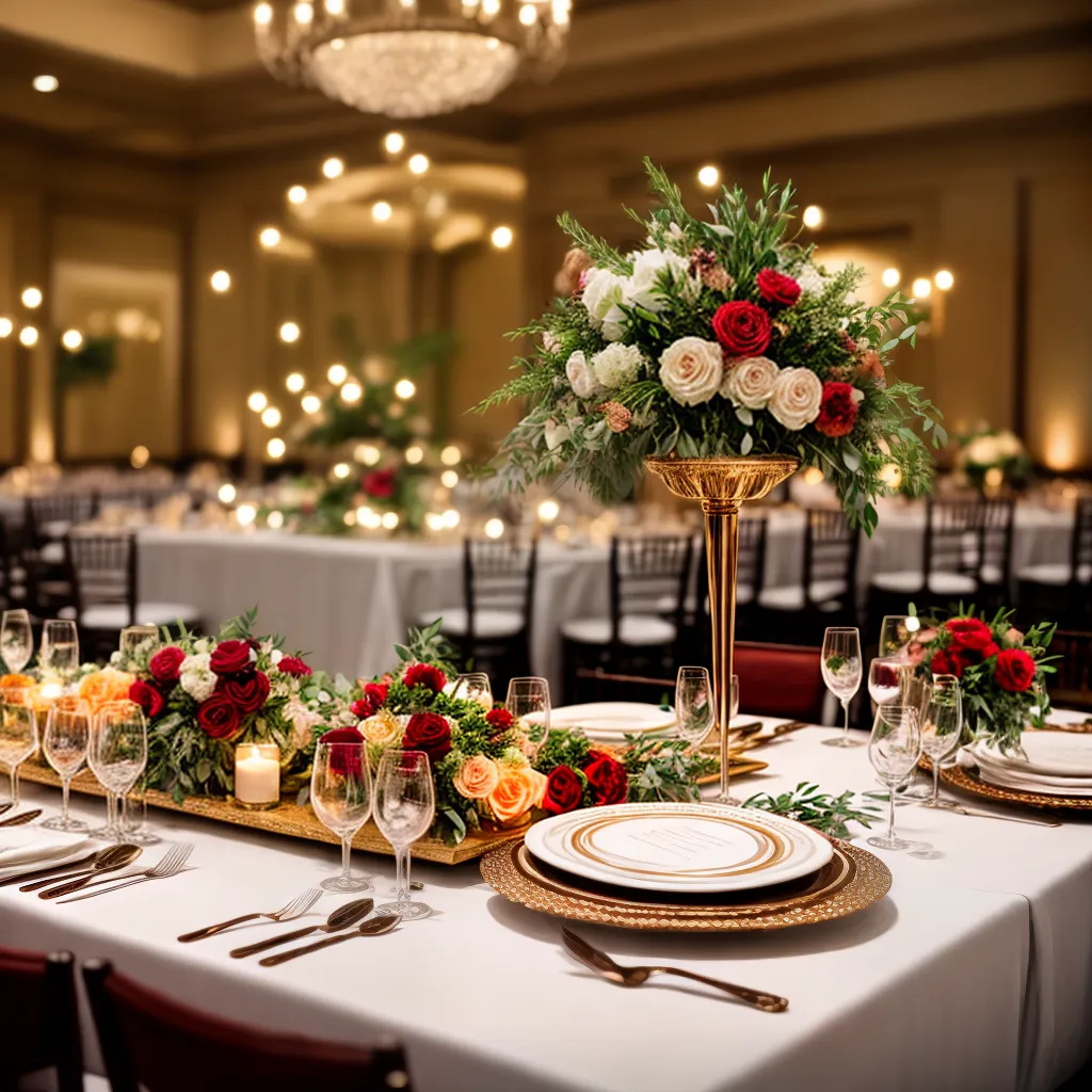 mesa banquete casamento flores cristais