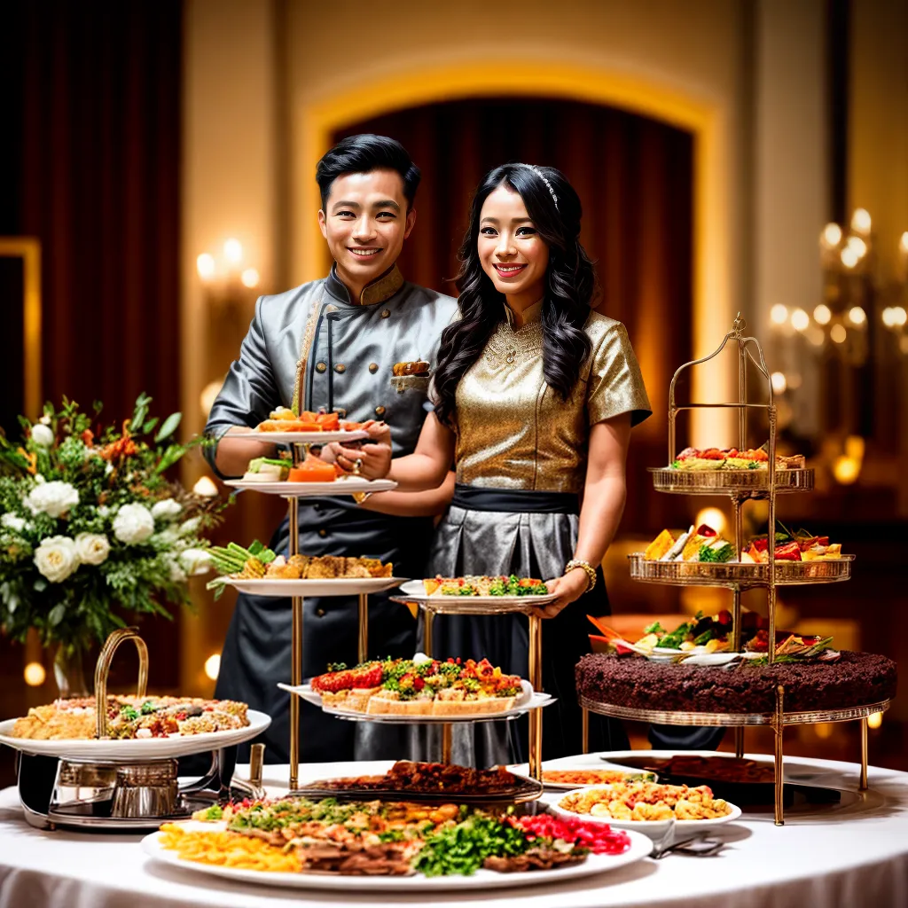 casal buffet luxo decoracao casamento