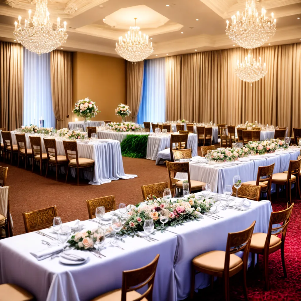 salao casamento decorado mesa buffet