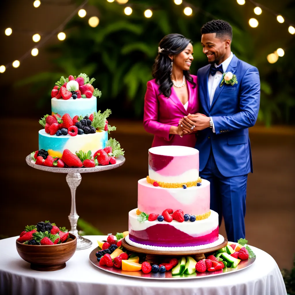 bolo casamento vegano frutas flores 3