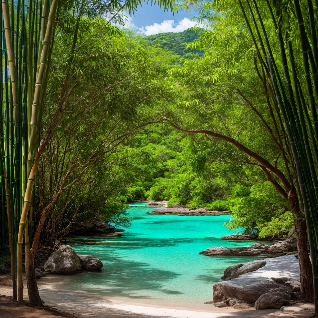 praia paraiso casamento natureza arco bambu