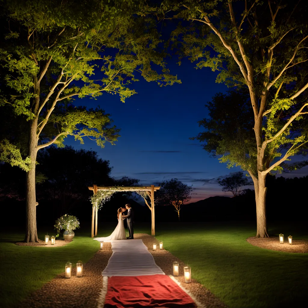 casamento ao ar livre verde luzes eco