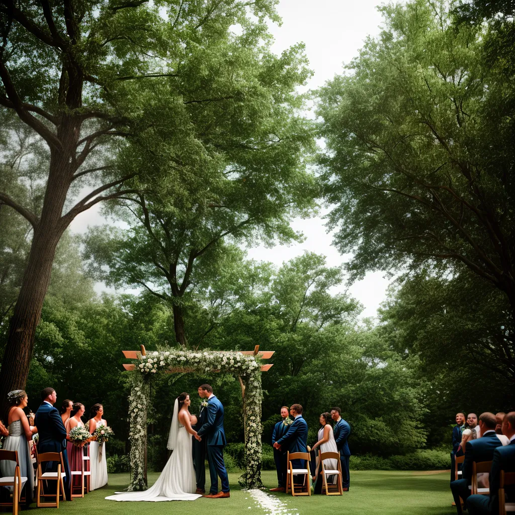 casamento ao ar livre noivos arvores velas sustentaveis