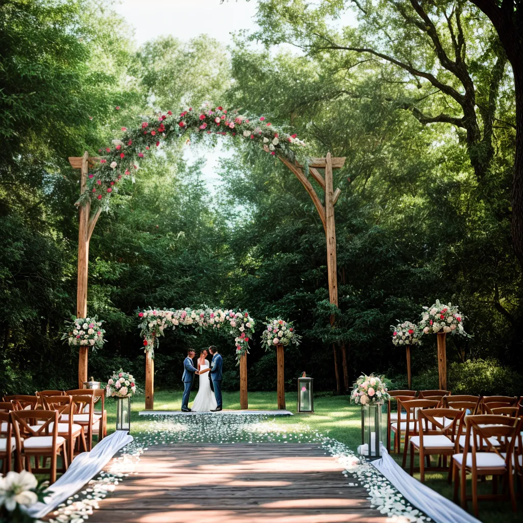 casamento ao ar livre arco madeira rustico