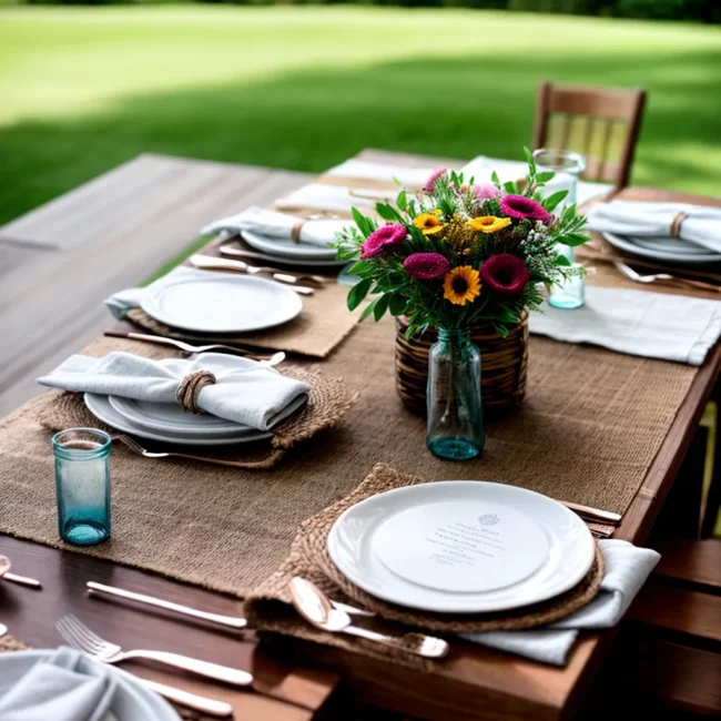 mesa decorada eco friendly bridal shower