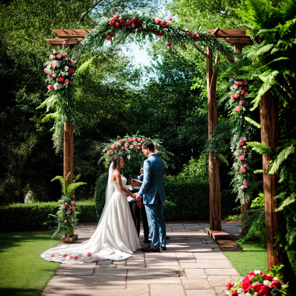 casamento ao ar livre jardim noivos arco flores