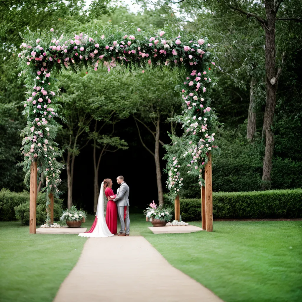 casamento jardim arco madeira flores 2