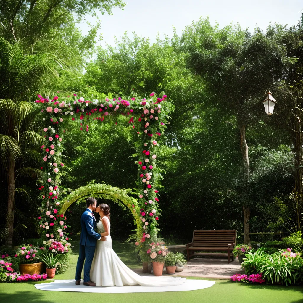 casamento ao ar livre jardim noivos arco reciclado 4