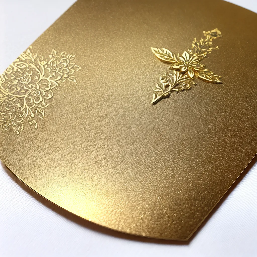 convite luxo floral ouro