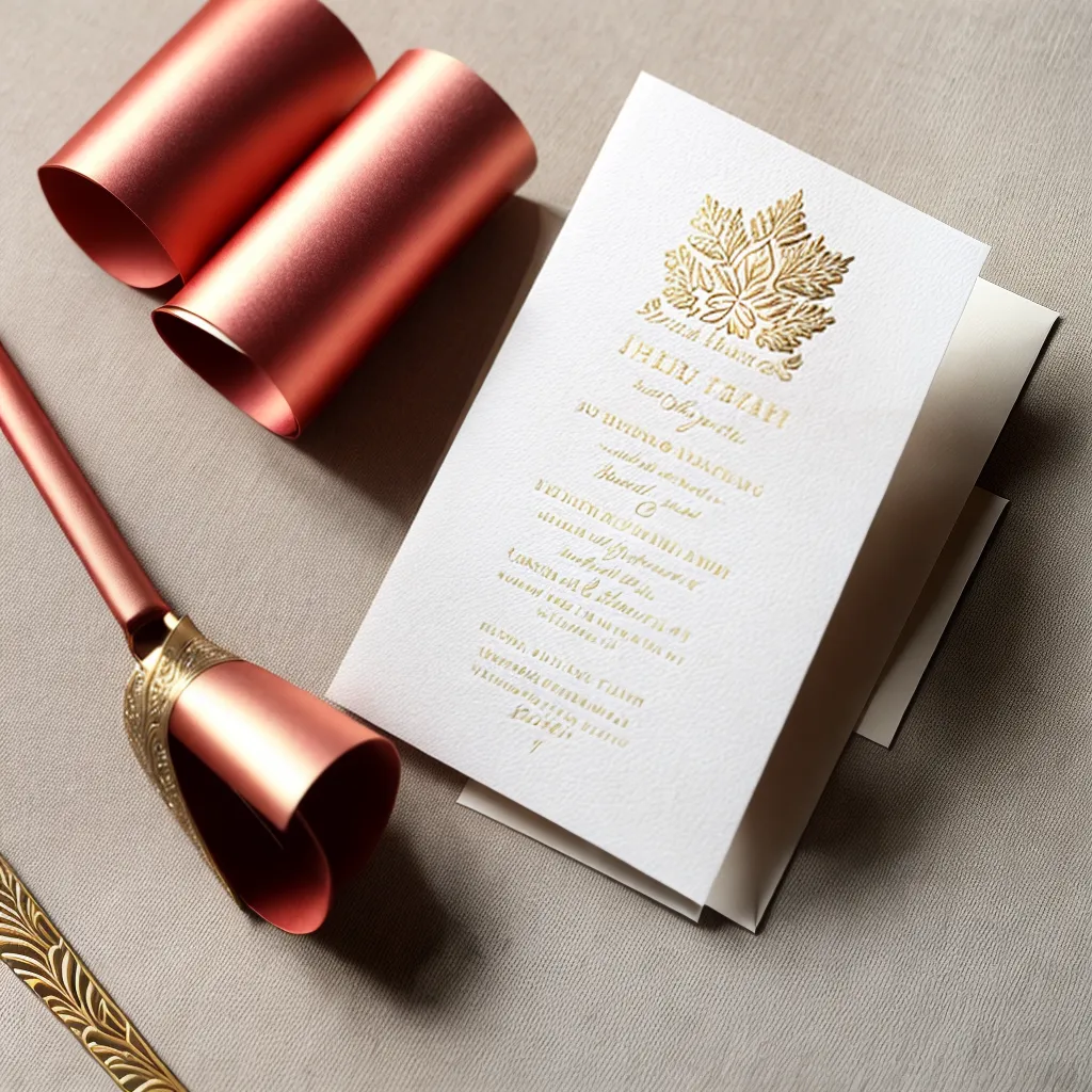 convite dourado tipo floral fita