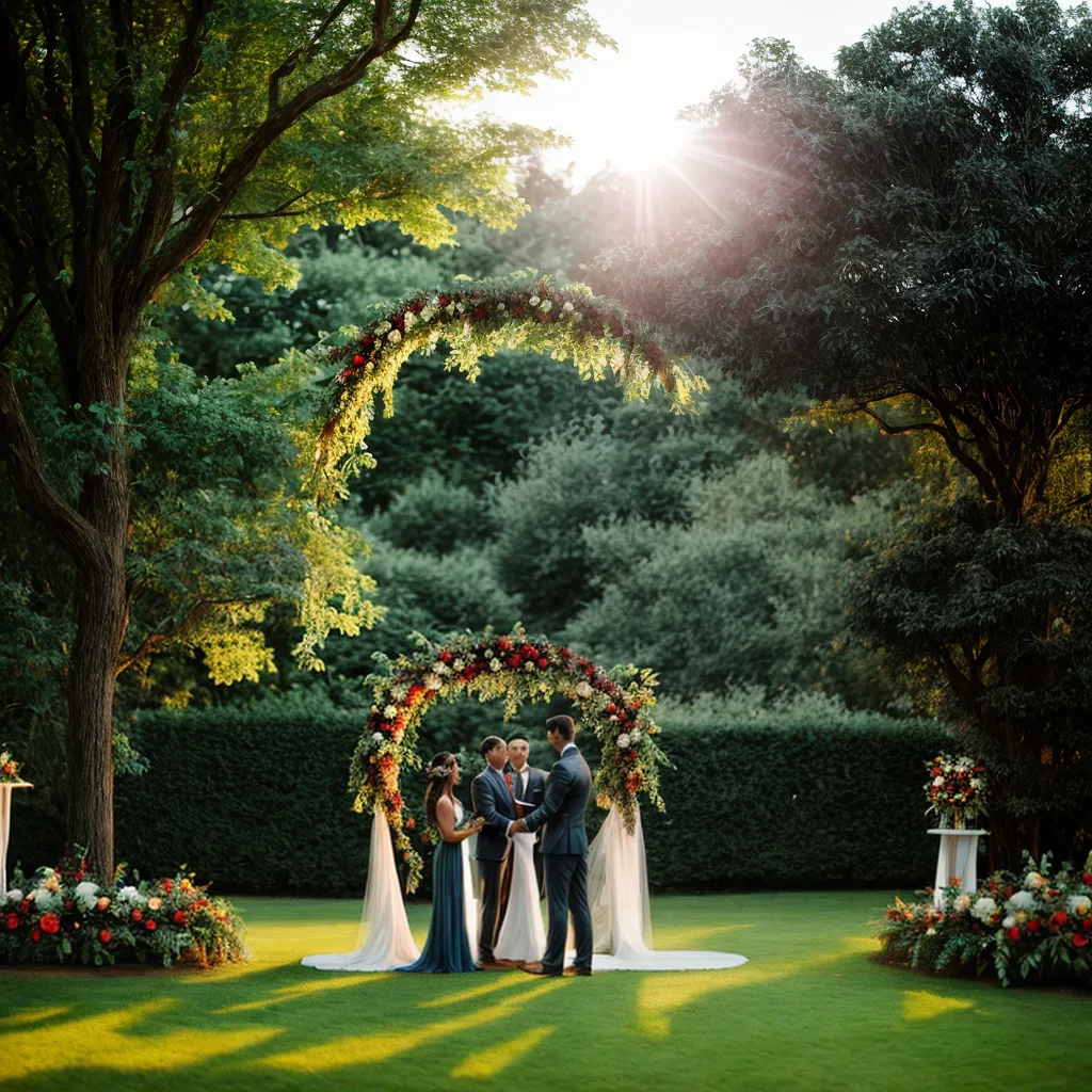 casamento ao ar livre jardim arco decorado