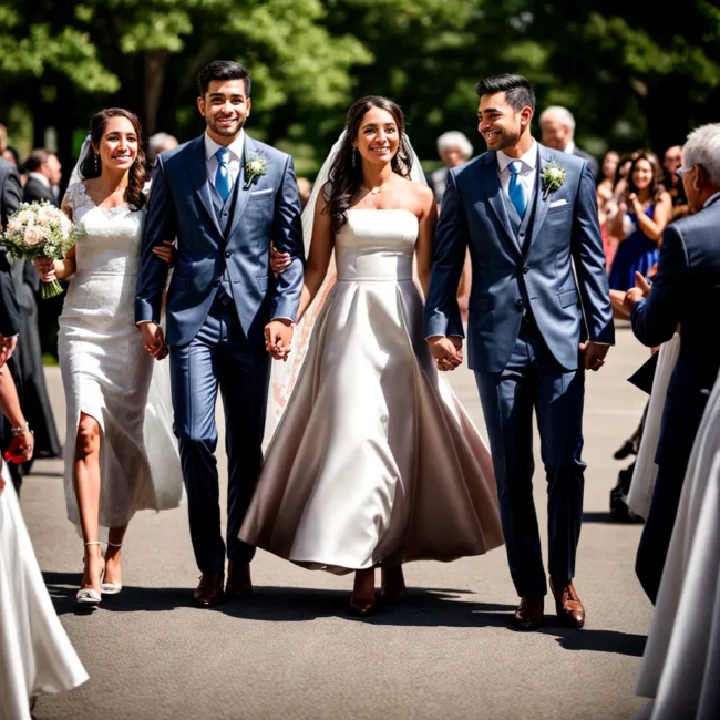 casamento casal sorriso cortejo feliz