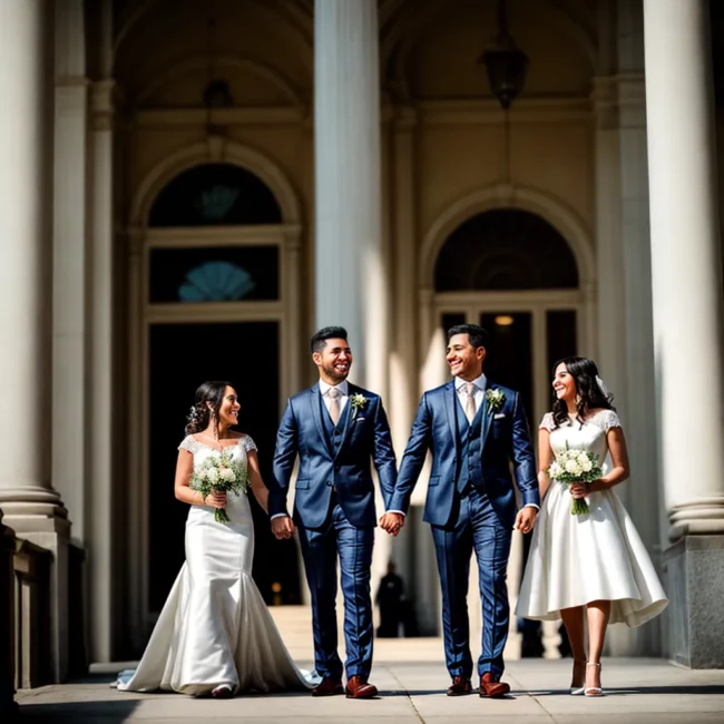 casal sorriso feliz casamento courthouse