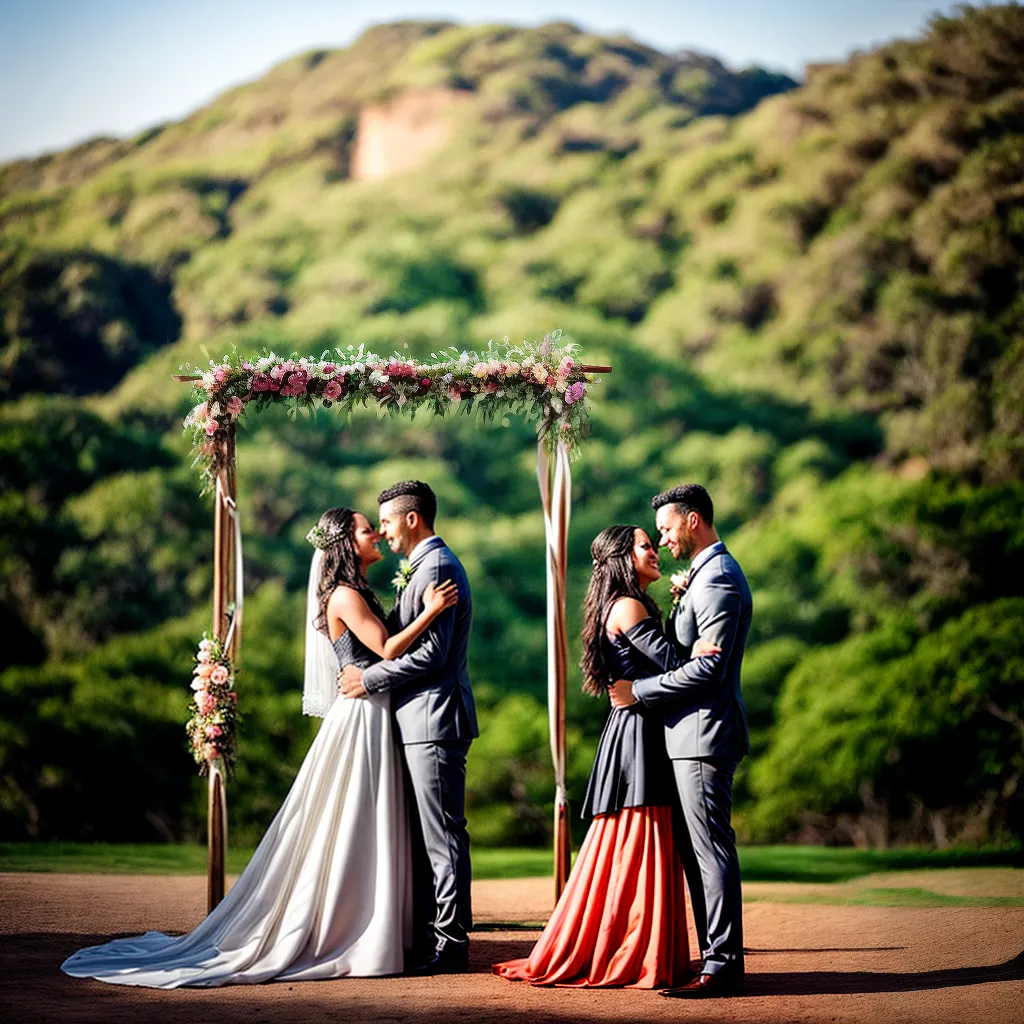casamento civil brasil por do sol