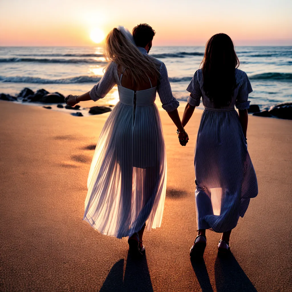 casal maos aliancas por do sol 5