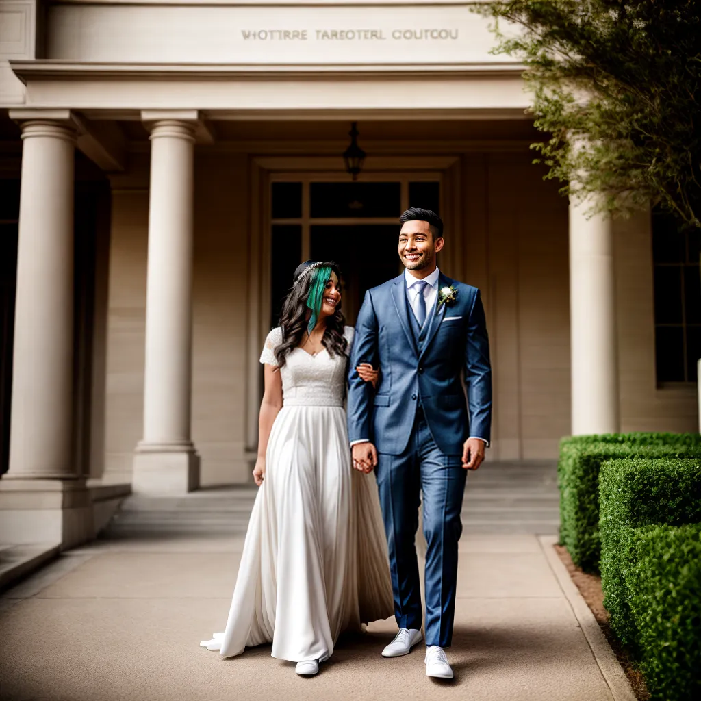 casal sorrindo casamento civil courthouse 4 casal sorrindo casamento civil courthouse 4