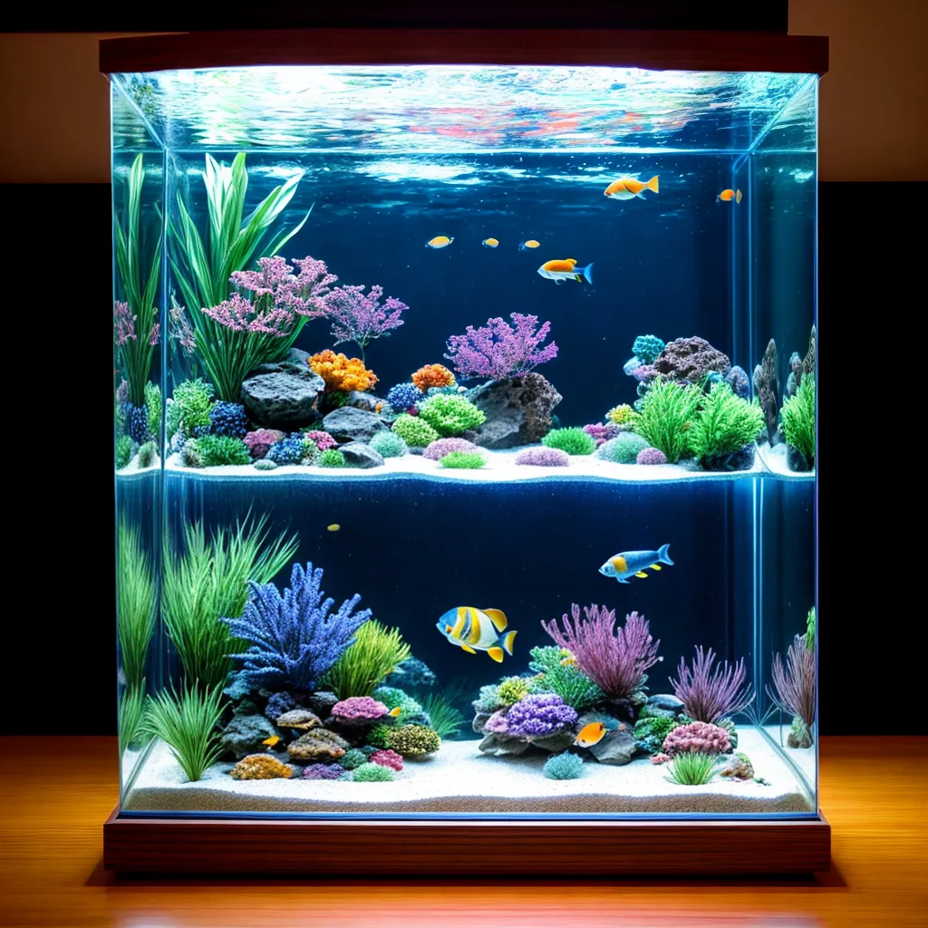 casamento aquario peixes coloridos