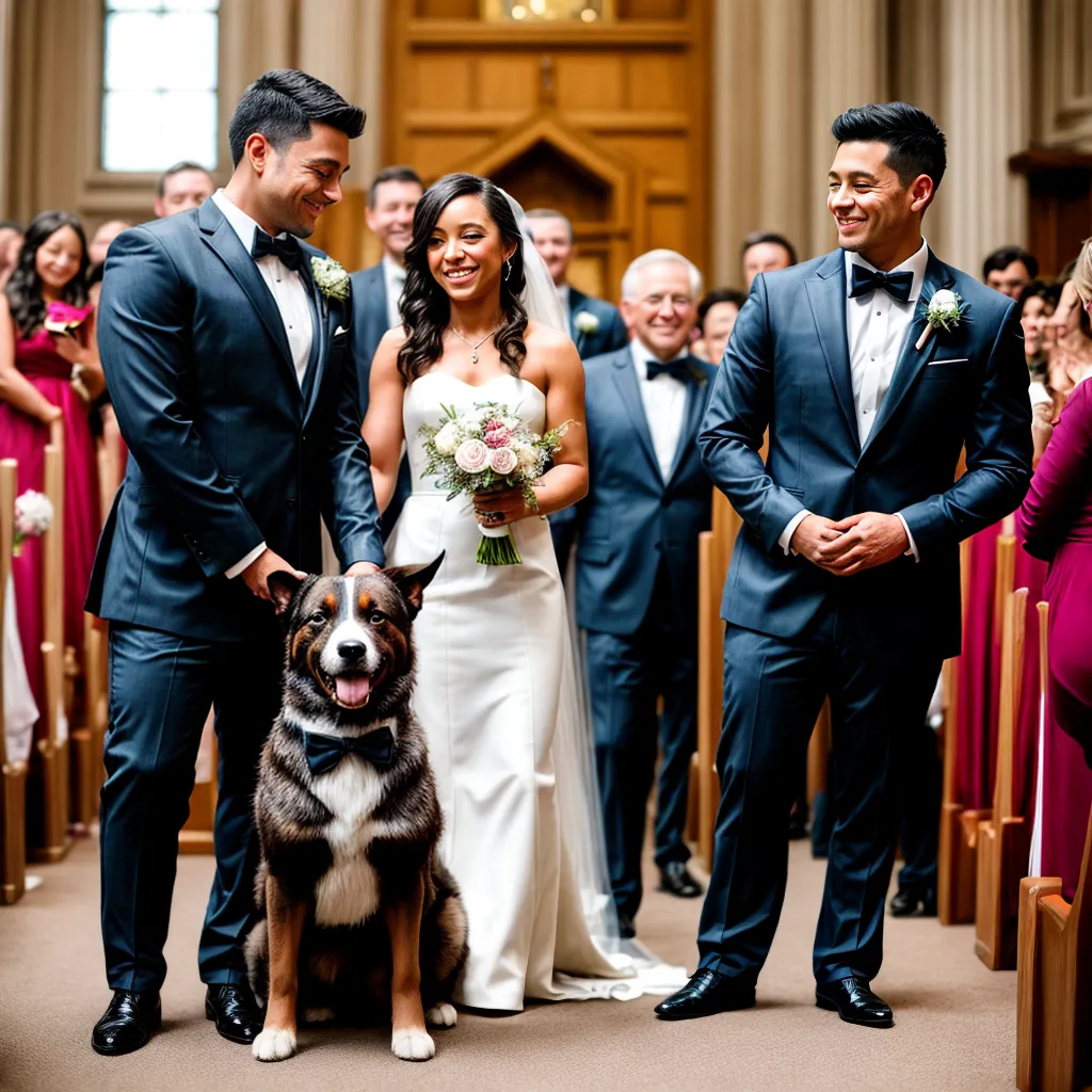 casamento alegria casal animais de estimacao