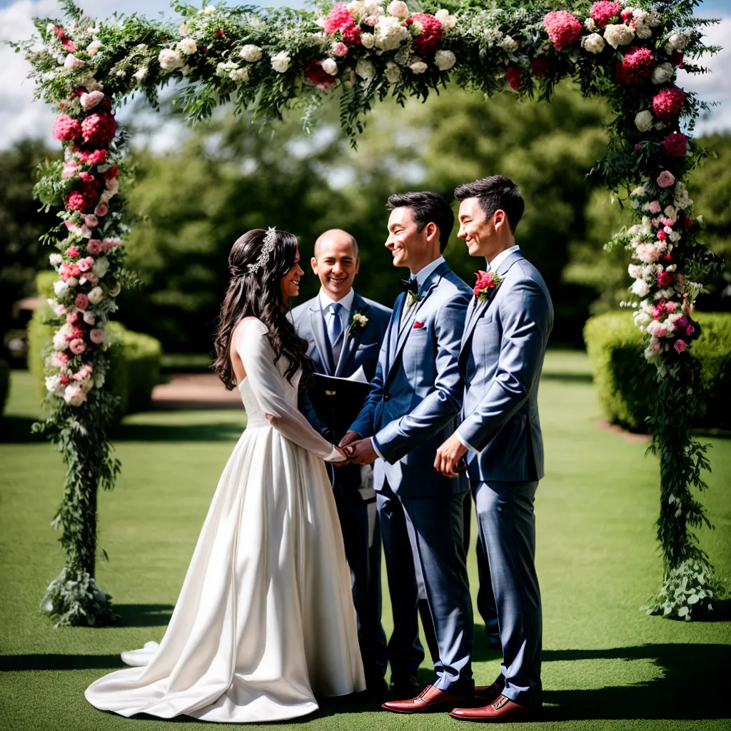 casamento ar livre cerimonia floral cachorro