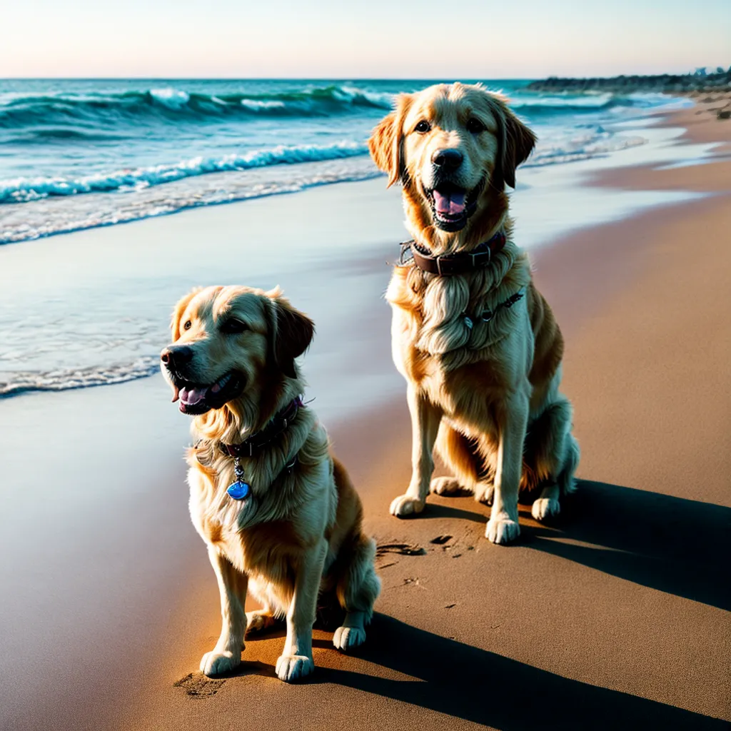 golden retriever floral collar praia casamento 1