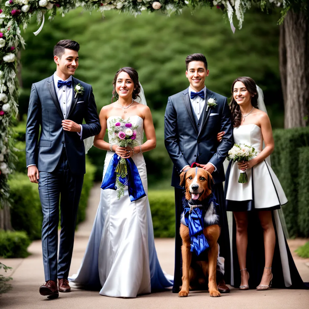 casamento casal cachorro lacos
