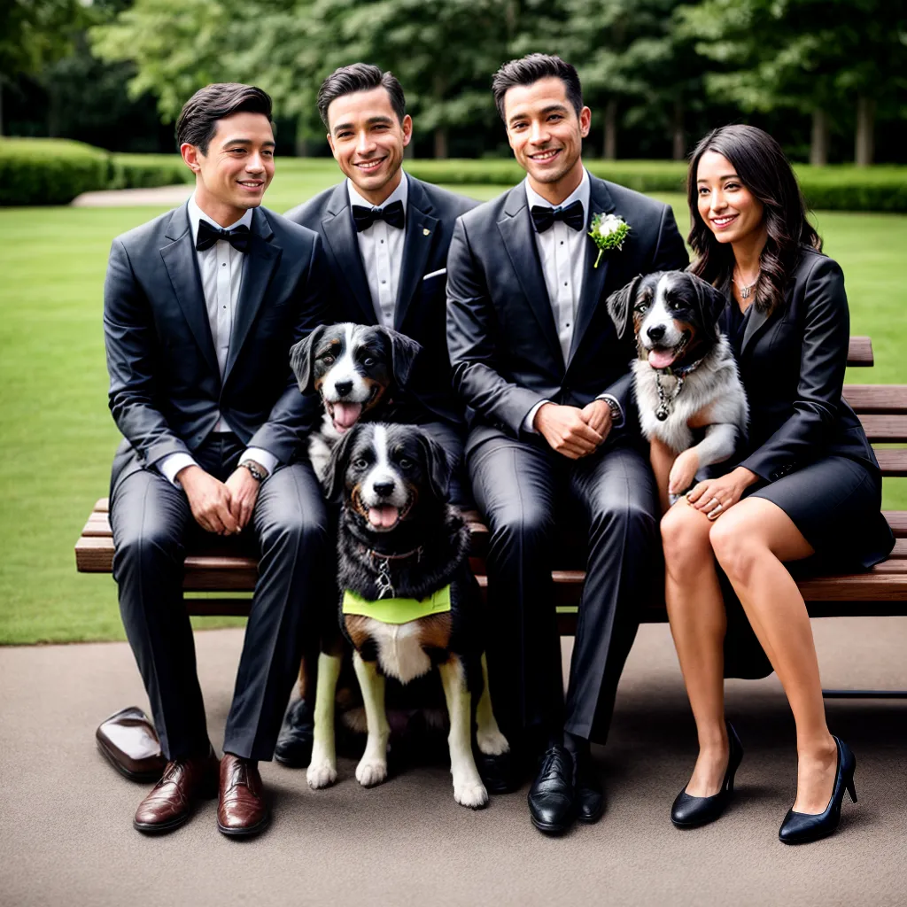 casal pet dog tuxedo amor