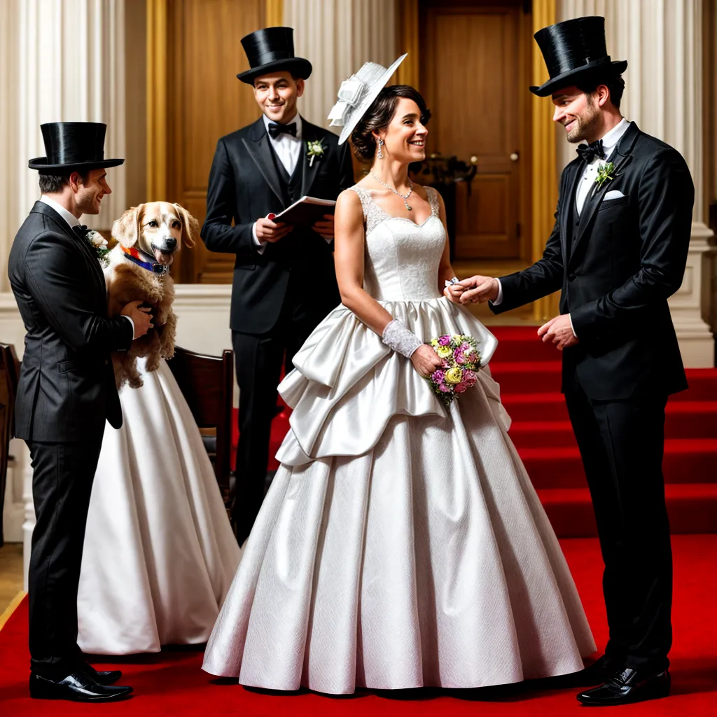 casamento cachorro vestido chapeu erro