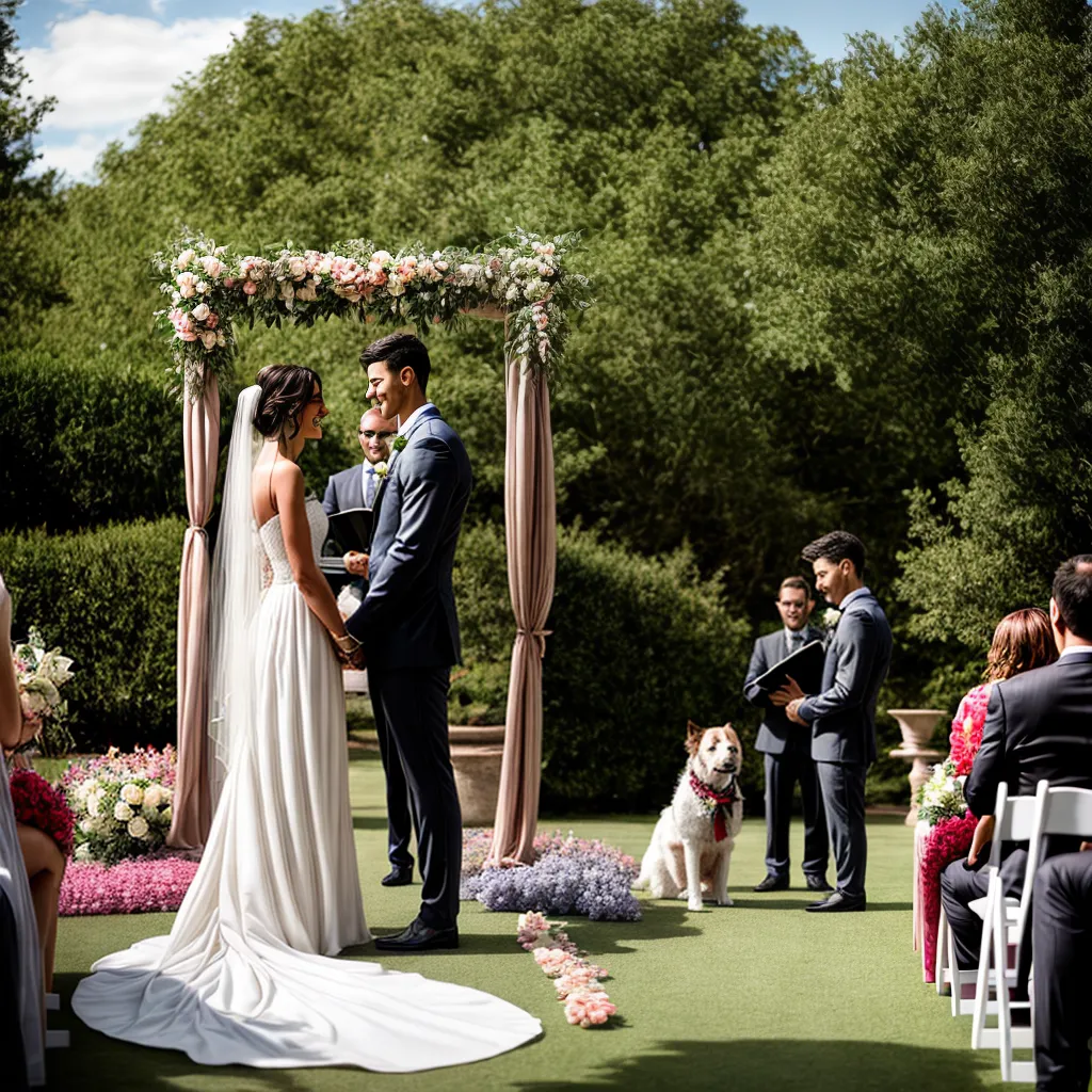casamento jardim noivos amigos cachorro 1 casamento jardim noivos amigos cachorro 1