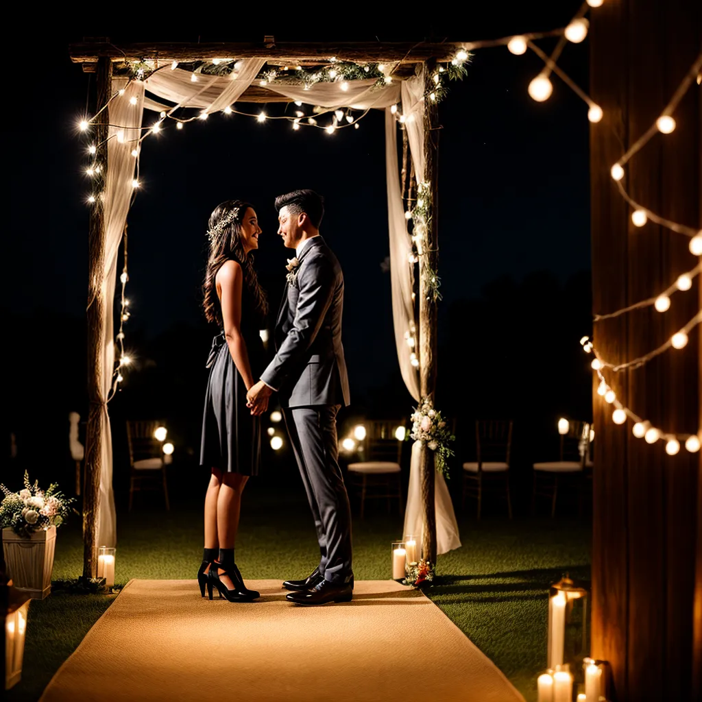 casamento civil intimo luzes flores arco 1