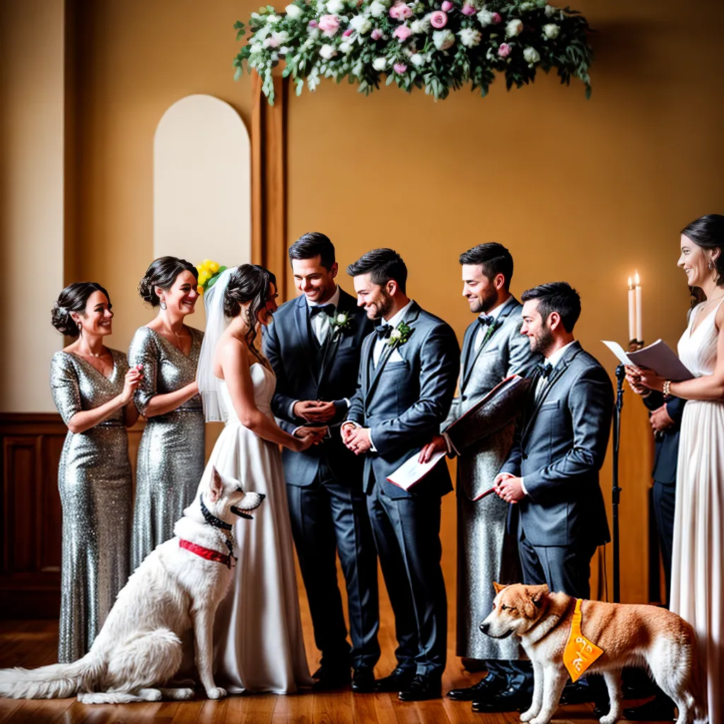 casamento noivos animais fofos