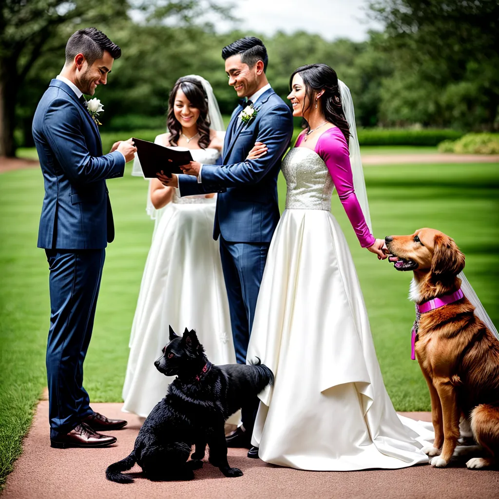 casamento casal pet vestido fofo